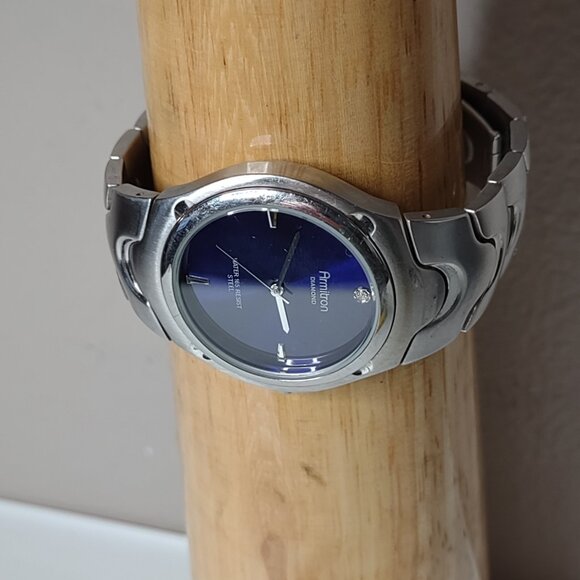 7 Inch Heavy Armitron Watch With Blue Dial - Picture 2 of 13